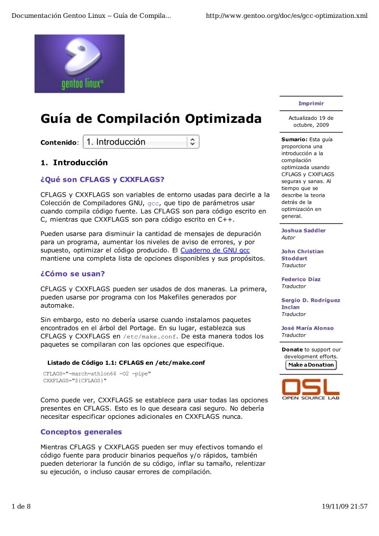 Imágen de pdf Guia de Compilacion Optimizada de Gentoo